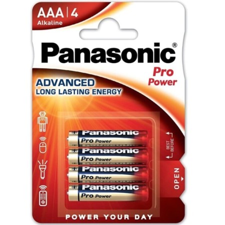 PANASONIC PRO POWER AAA Alkaline Batterien LR03, 4er Blister-Pack
