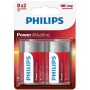 PHILIPS Power Alkaline Batterie D LR20, 2er Blisterpack