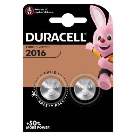 Duracell CR2016 Lithium Knopfzelle 3V, 2er Blisterpack