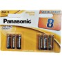 PANASONIC - BRONZE ALCALINE AAA Batterie LR03 Blister 8 Stück