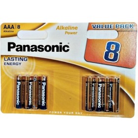 PANASONIC - BRONZE ALCALINE AAA Batterie LR03 Blister 8 Stück