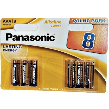 PANASONIC - BRONZE ALCALINE AAA Batterie LR03 Blister 8 Stück