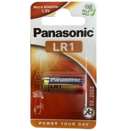 Panasonic LR1 1,5V Alkaline Batterie - 1 Stück im Blister