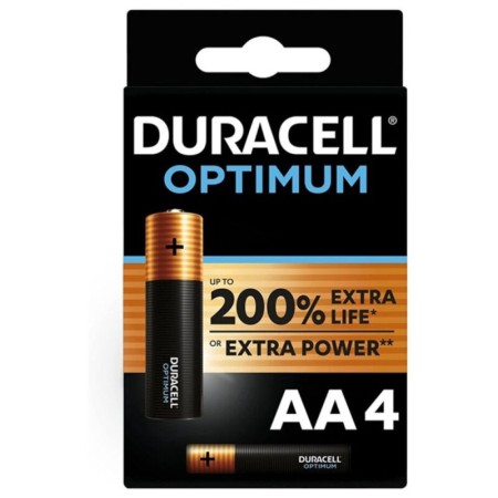 DURACELL OPTIMUM 200 Alkali-Batterien AA LR6, 4er Blisterpack