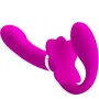 PRETTY LOVE Valerie Doppel-Strap-On Vibrator mit 12 Vibrationsmodi, Lila