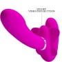 PRETTY LOVE Valerie Doppel-Strap-On Vibrator mit 12 Vibrationsmodi, Lila