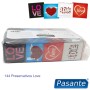 PASANTE LOVE Kondome 144 Stück – Naturlatex, 54 mm breit, glatt, transparent