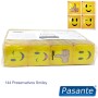 PASANTE Smiley Kondome - 144 Stück, 54mm Breite, Naturlatex