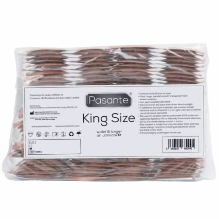 PASANTE Kondome King Size – 144 Stück, extra lang und breit