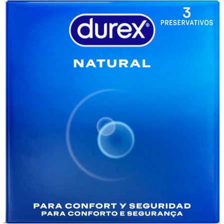 DUREX Natural Comfort Kondome 3 Stück – Naturlatex, anatomisch geformt