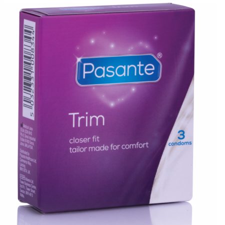 PASANTE Dünne Trim Kondome, 3 Stück, schmaler Sitz
