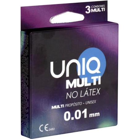 UNIQ - MULTI Latexfrei Kondome 3 Stück, extra dünn und transparent