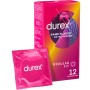 DUREX Dame Placer Kondome – 12 Stück mit Punkten und Rillen für intensives Vergnügen