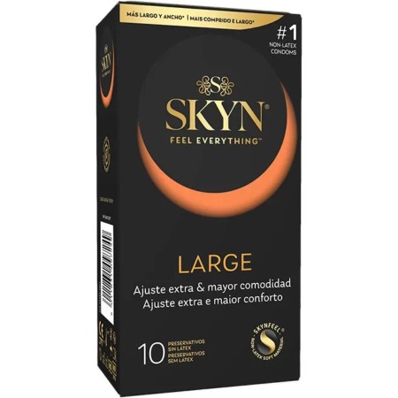 SKYN Large Extra Anpassung Kondome – 10 Stück, hautfreundlich und extra bequem
