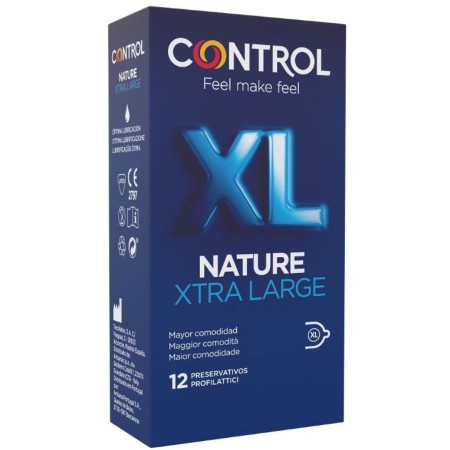 CONTROL ADAPTA NATURE XL Kondome 12 Stück – Naturlatex, transparent, mit Gleitmittel