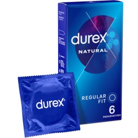 DUREX Natural Classic Kondome – 6 Stück, anatomisch geformt, mit Zeus-Duft