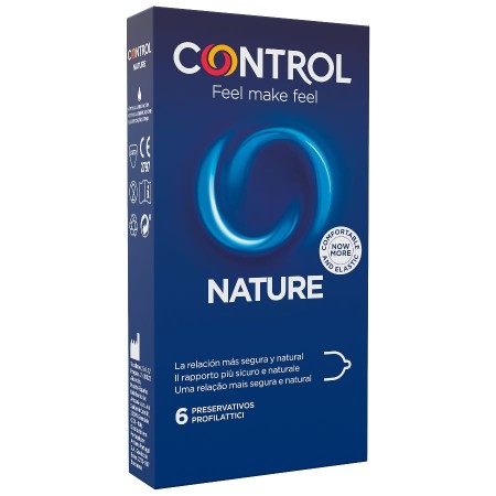 CONTROL ADAPTA NATURE Kondome 6 Stück – Naturlatex mit Reservoir, transparent und glatt