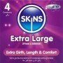 SKINS XL Premium Kondome - Extra Groß, 4er Pack