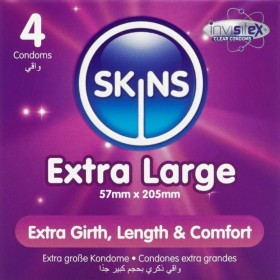 SKINS XL Premium Kondome - Extra Groß, 4er Pack