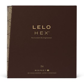 LELO HEX Respect XL Kondome 36er Pack – Extra Groß, Naturlatex