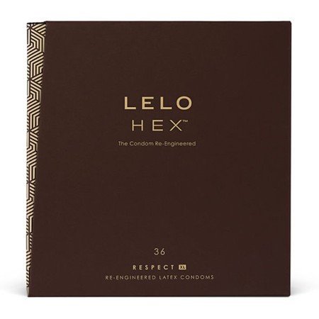 LELO HEX Respect XL Kondome 36er Pack – Extra Groß, Naturlatex