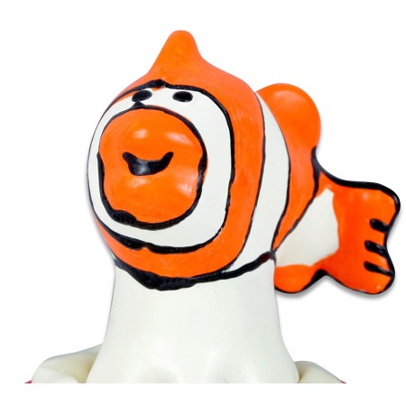 CONDOMERIE - Handbemalter dekorativer Kondom Fisch Orange