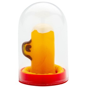 CONDOMERIE - Handbemalter Kondom mit Bierglas-Motiv