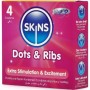 SKINS - DOTS & RIBS Premium Kondome Pack 4 – Texturierte Latexkondome