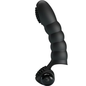 PRETTY LOVE Alexander Finger-Vibrator mit 10 Vibrationsmodi, Schwarz