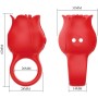 PRETTY LOVE JAE Finger-Vibrator in Rosenform mit 10 Vibrationsmodi, Rot