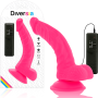 DIVERSIA Realistischer Flexibler Vibrierender Dildo Pink 21,5 cm