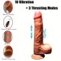 ARMONY Realistischer Dildo Vibrator mit Thrusting und Fernbedienung, 22,5 cm