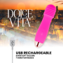 DOLCE VITA - Wiederaufladbarer Vibrator Three Rosa mit 7 Geschwindigkeiten