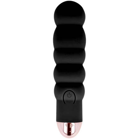 DOLCE VITA - Wiederaufladbarer Vibrator Six Schwarz mit 7 Geschwindigkeiten