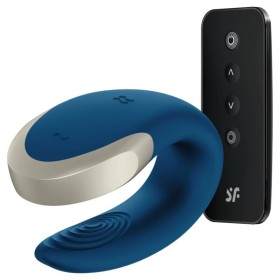 SATISFYER Double Love Luxury Paarvibrator mit App-Steuerung, Blau
