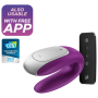 SATISFYER Double Fun Partner Vibrator lila – Paarvibrator mit App-Steuerung