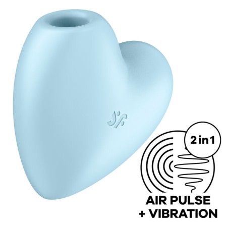 SATISFYER Cutie Heart Air Pulse Stimulator & Vibrator Blau