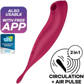 SATISFYER Twirling Pro+ App-gesteuerter Air Pulse Stimulator & Vibrator Rot