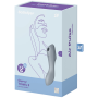 SATISFYER Curvy Trinity 3 - Multifunktionaler Air Pulse Vibrator in Grau