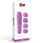 GLOSSY - KURT POCKET MASSAGER LILA - Mini Massagestab mit 4 Aufsätzen