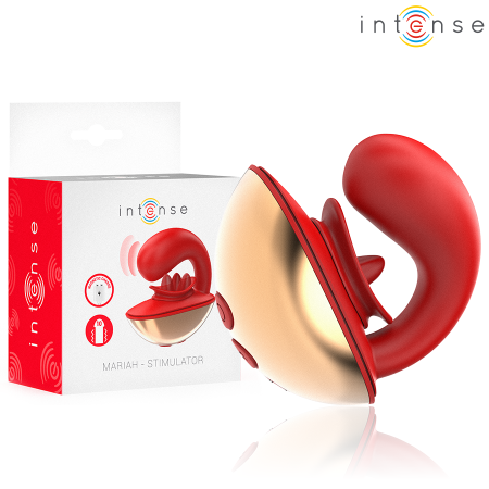 INTENSE - MARIAH U-förmiger Vibrator & Stimulator mit 10 Vibrationsmodi, Rot