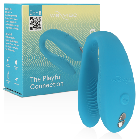 WE-VIBE Sync Go - Dualer Paarvibrator in Türkis, USB wiederaufladbar, wasserdicht