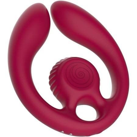 Snail Vibe GIZI Duo Paarstimulator mit Fernbedienung, Burgunderrot