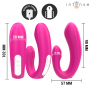 INTENSE - Janet Dual U-förmiger Stimulator und Vibrator mit Fernbedienung, Rosa