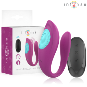 INTENSE - ANNIE U-förmiger Vibrator & Stimulator in Lila mit Fernbedienung