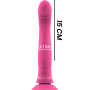 INTENSE Michelangelo Vibrator Dildo aus rosa Silikon mit Saugnapf