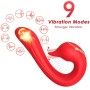 ARMONY Delfin Vibrator mit Mehrfachposition & Wärmeeffekt, Rot