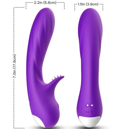 ARMONY Romance Vibrator mit Stimulator, violett, 9 Vibrationsmodi, wasserdicht