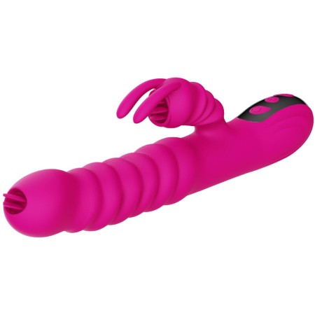 ARMONY Multifunktions-Rabbit-Vibrator mit Doppelzunge und Wärmeeffekt in Fuchsia