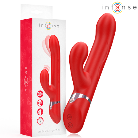 INTENSE - LELE Multifunktionaler Vibrator mit Rotation, Oszillation & Stimulation, Rot